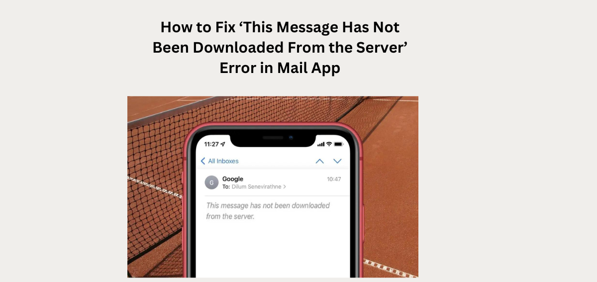 This Message Has Not Been Downloaded From the Server