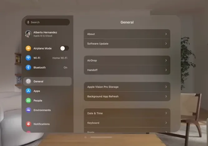 Apple-Vision-Pro-settings-general